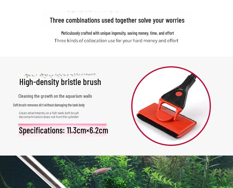 Multi-Function Long Handle Fish Tank Cleaning Brush