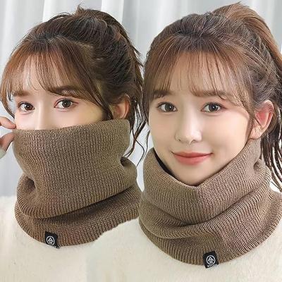 Full Face Mask Snood Warm Winter Ring Scarf Women Men Unisex Solid Plus Velvet Knitted Neck Scarves Bufanda Muffler