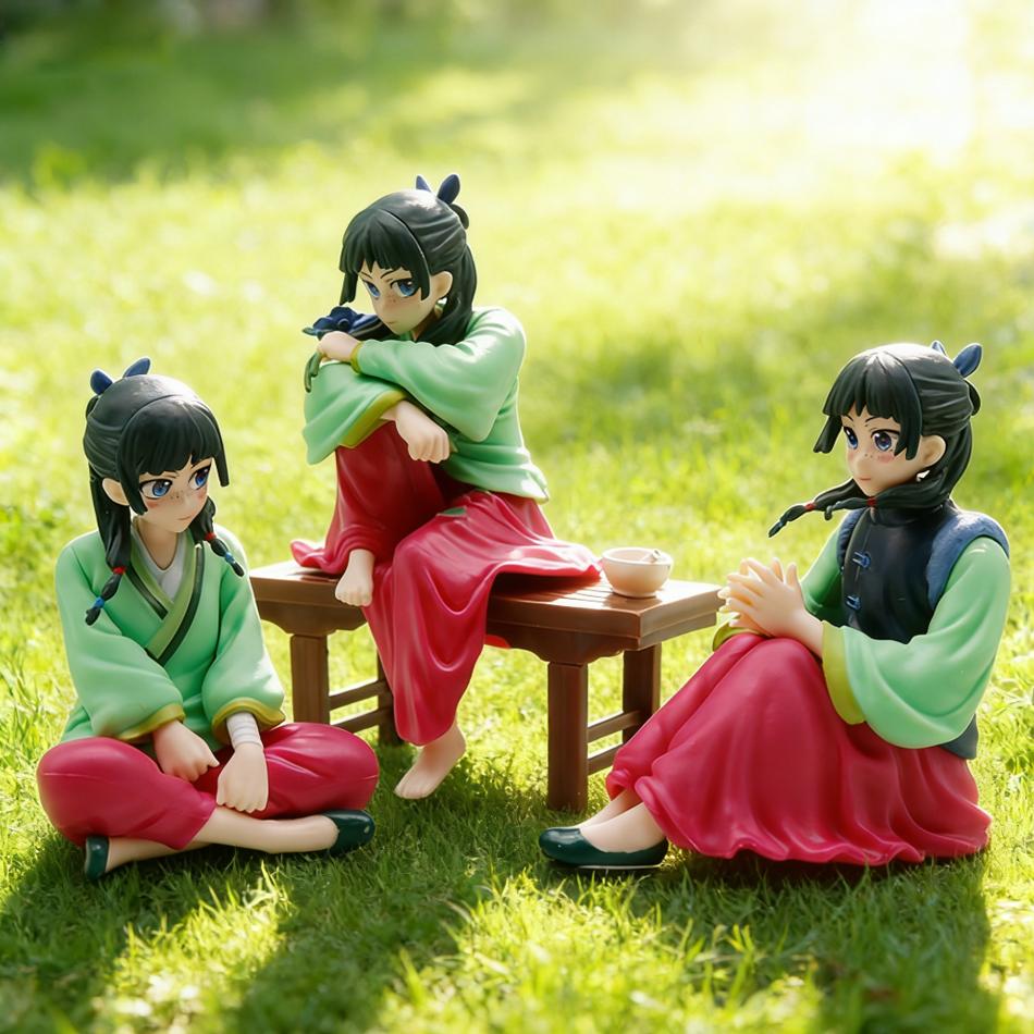 3PCS The Apothecary Diaries Maomao Articulated Action Figure Sitting Pose Collectible Doll Perfect Holiday Gift