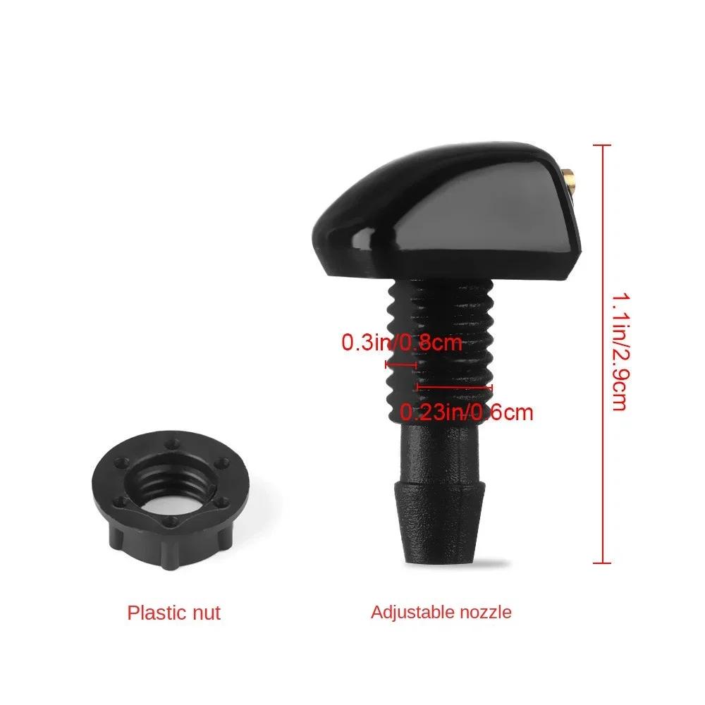Car Dual Hole Windshield Washer Nozzle Wiper Water Spray Nozzle for Most Car Models Car Windshield Wiper Cleaning Nozzle