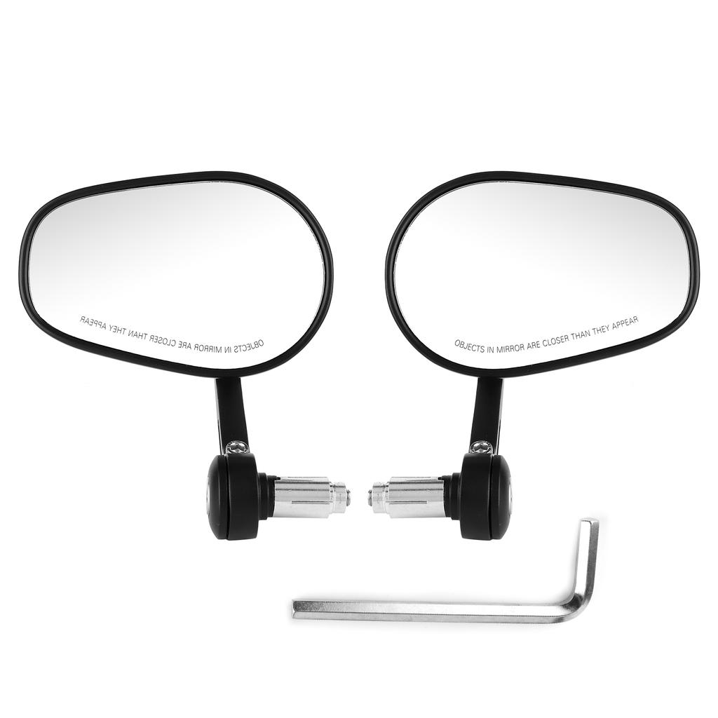 2Pcs Motorcycle Rearview Mirrors Universal Rear View 7 8in 22mm Handlebar CNC Aluminium Alloy