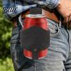 Portable Beverage Waist Hands Free Drink PU Holder Pouch Hanging Leather Holster Holder Belt Clip Pouch for Hiking Camping