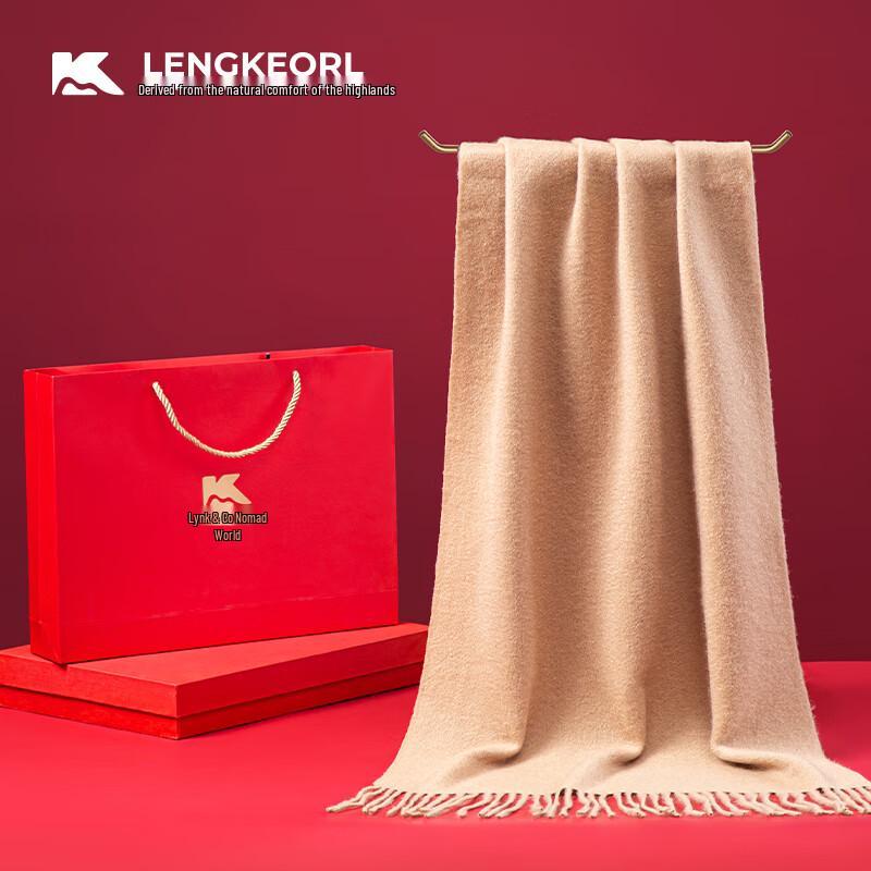 LENGKEORL Women's Handmade 100% Pure Wool Scarf