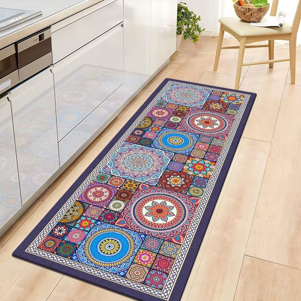 Tapis de sol de cuisine, tapis de porte d'entrée, tapis de porte d'entrée, tapis long de dessin animé, tapis d'entrée, tapis absorbant pour la maison