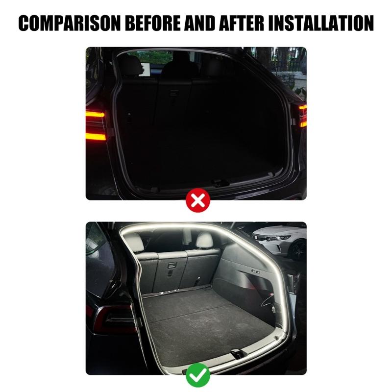 Waterproof Vehicle Trunk LED Light Strips Flexible Silicone Design and Multi Color Ambience Effects Decoration