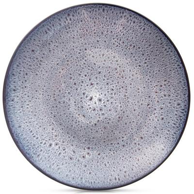 Large Flat Dinner Plate for Dinner Ceramic Purple 27 Cm