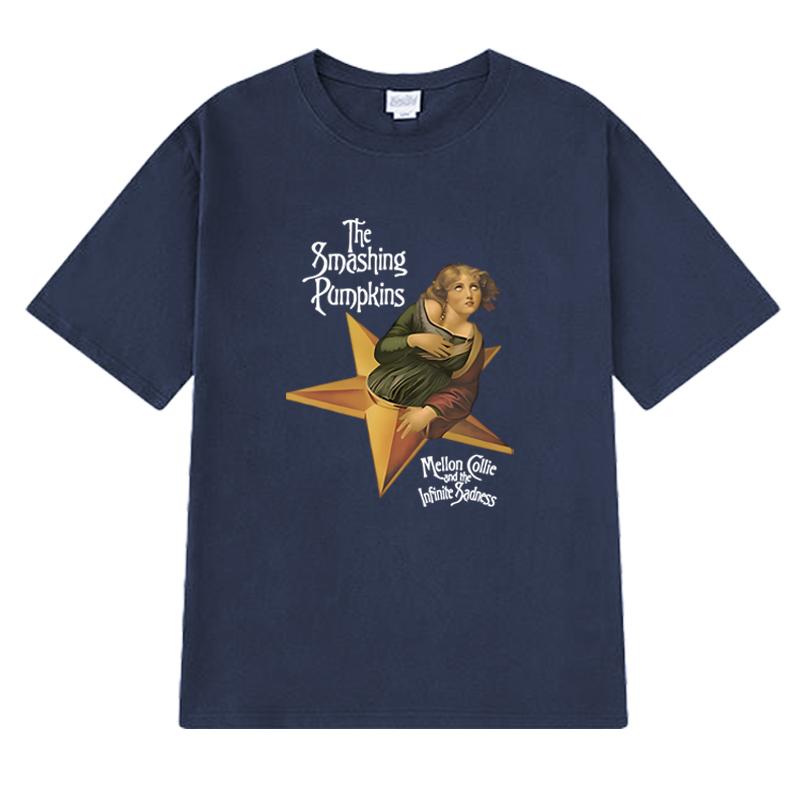 90S Album Mellon Collie and The Infinite Sadness T shirts Men Women The Smashing Pumpkins short sleeve T-shirt Unisex Cotton Top