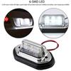 6 LED Car License Plate Light 12V-24V Waterproof White Van Taillight RV Lamp Licens Trailer Accessory Truck Boats Plate SUV