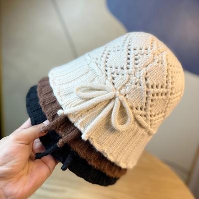 Damen Fischerhut Hohlseil Strickmütze Herbst und Winter Warme Strickmütze Neu
