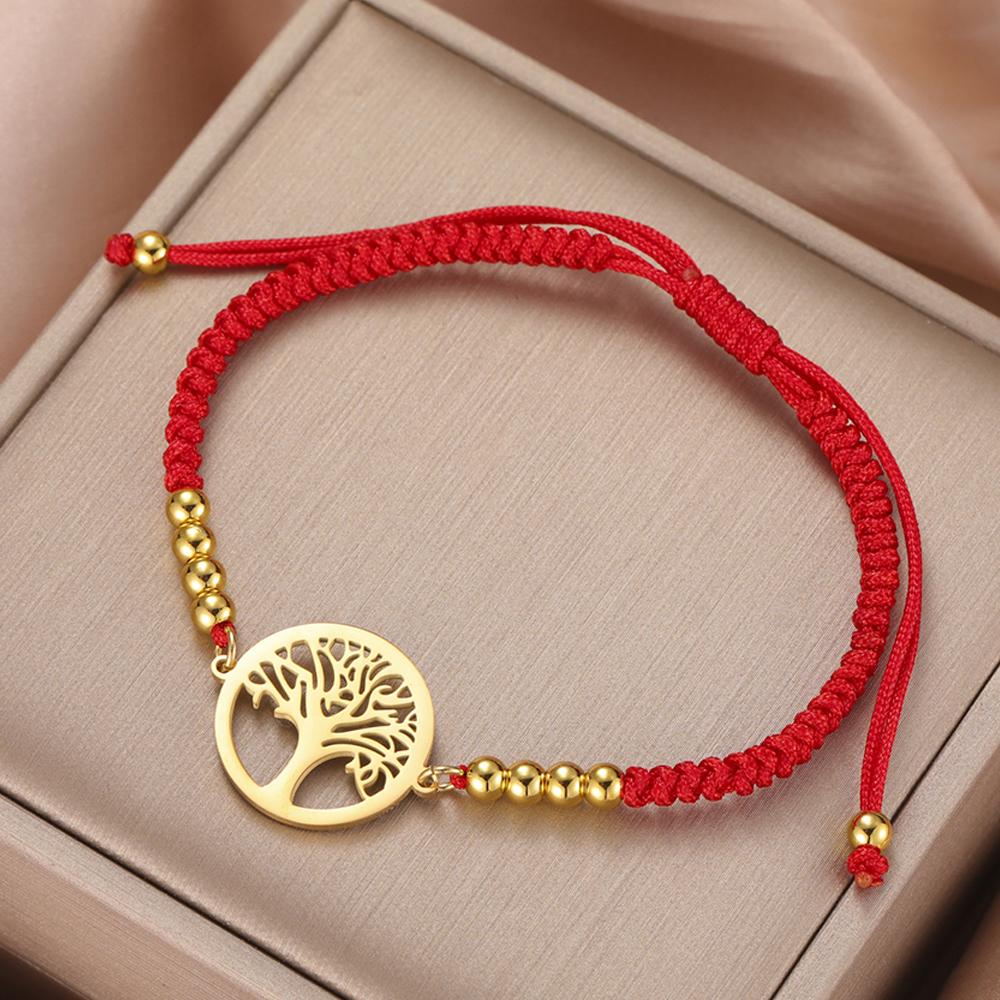 Dawapara Tree of Life Bracelet for Women Positive Energy Growth and Strength Amulet Stainless Steel Minimalist Couple Jewelry