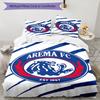 Arema Football Club Printed Pattern Duvet Cover Set – Includes 1 Duvet Cover and 2 Matching Pillowcases Bedroom Decor Christmas Gifts