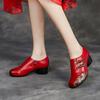 Fashion 2025 New 5cm Spring Autumn New Retro Genuine Leather Platform Shoes Women's Pumps High Heel Soft Bottom Shoes Women ZIP