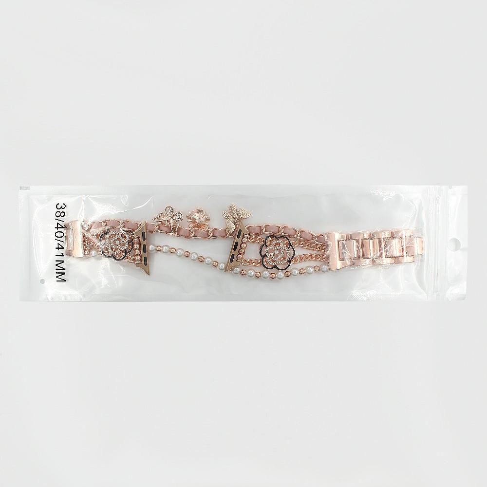 Zinc Alloy Bracelet Strap for Apple Watch Series 10 Ultra 9 8 7 SE 6 5 4 3 2 1 46mm 49mm 45mm 44mm 42mm Flower Butterfly Watch Band