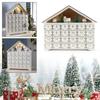 24 Days Countdown Christmas Advent Calendar Refillable Wood Christmas Calendar