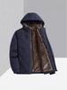 2025 Men's Winter Jacket: Fleece Lined, Thickened Cotton, New Warm Style, Casual Hooded Stand Collar.