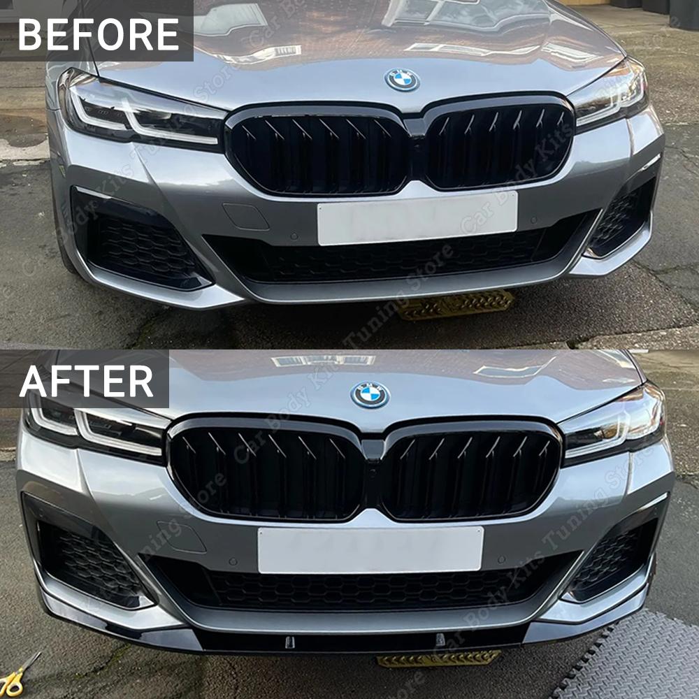 For BMW 5 Series G30 LCI M Sport Front Bumper Lip Spoiler Splitter Diffuser Cover Deflector 2020 2021 2022 2023 Body Kit Tuning