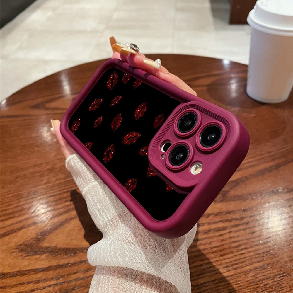 

LZ23 Lips kiss Heart design art Силиконовый чехол для телефона Samsung A15 A35 S24 S23 Ultra S22 S21 S20 FE A05 A06 A54 A55 A53 A14 M15 Противоударный чехол для задней панели Samsung M23 5G