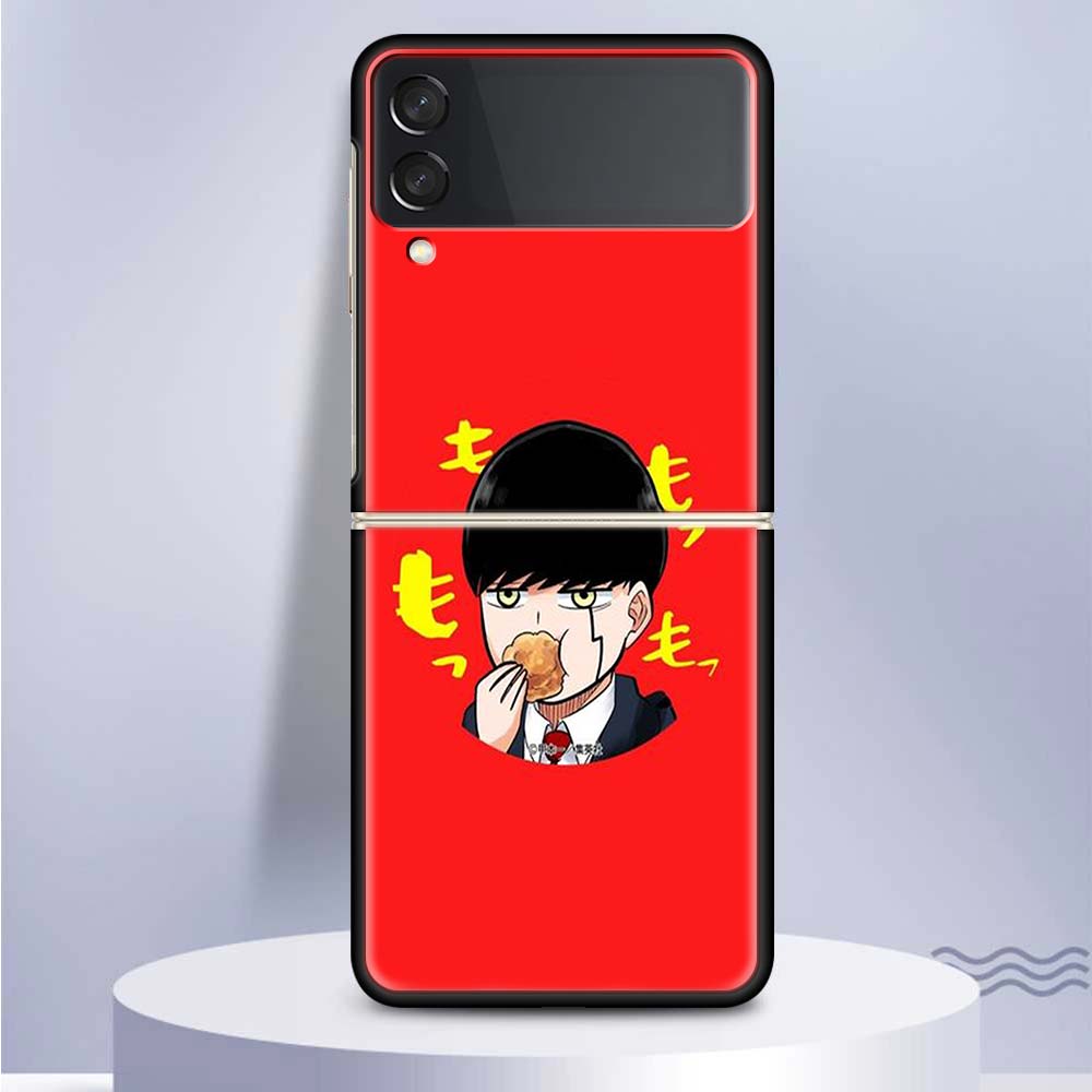 Mashle Magic And Muscles For Samsung Galaxy Z Flip 5 4 3 5G Phone Case Black Hard Cover ZFlip 5 4 3 Luxury Shockproof Bumper Coq