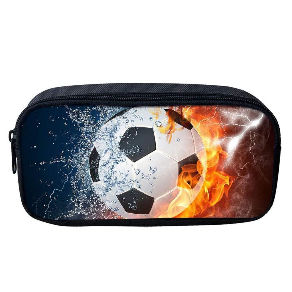 Formulation of World Cup football printed pencil bag with horizontal zipper and large-capacity stationery bag