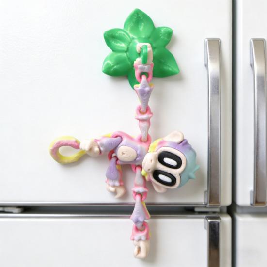 Jucărie Monkey Imprimată 3D cu Magneți Maimuță Articulată Suspendată cu Magneți Articulații Mobile Monkey Jucărie Fidget Decorațiune Magnet de Frigider
