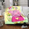 Peppa Pig Theme Printed Blanket - Perfect for Couch, Bed, Travel & Outdoor Use | Machine Washable, Cozy & Durable.