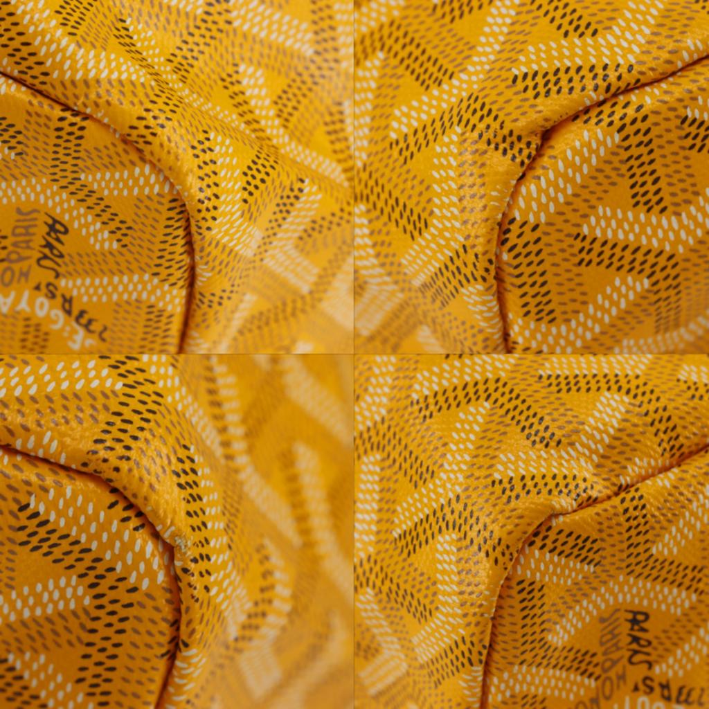 GOYARD Saint Louis GM Tote Bag yellow PVC coated canvas Women Used
