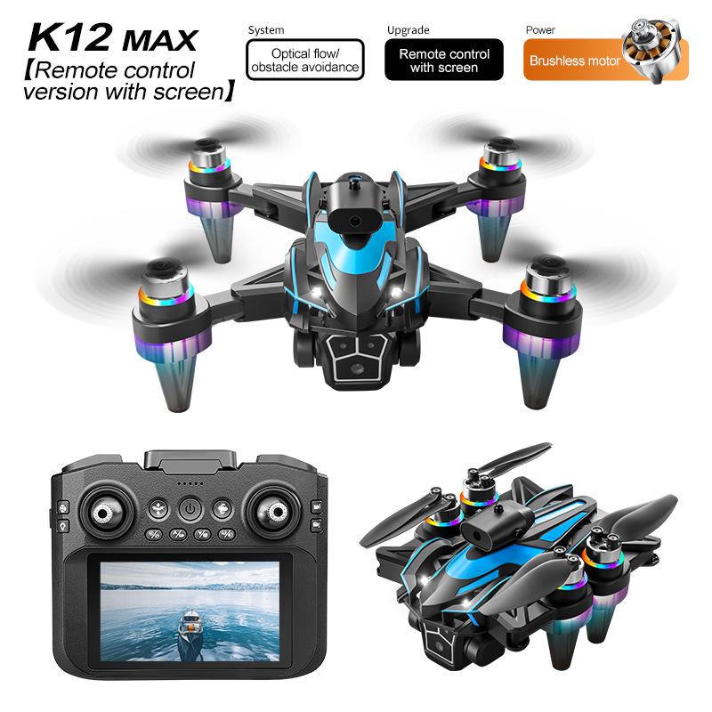 Crossk12max Brushless Drone with HD Camera, Obstacle Avoidance, Optical Flow, and Lights for Aerial Photography