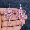 Pink Kunzite Gemstone Handmade 925Sterling Silver Jewelry Earring 2.76" M-3148