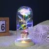 Children's Day Gift Eternal Flower Lamp, Crystal Flower Luminous Glass Cover Handicraft Night Light Desktop Ornament