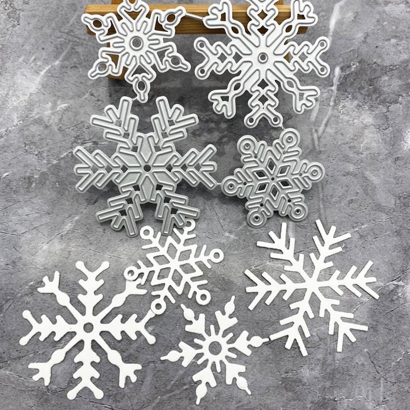 4pcs/set Christmas Snowflake Metal Die Cutting Dies for DIY Scrapbooking Photo Album Embossing Folder Stencil Die Cut