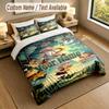 Custom Name Text Bedding 3Pcs Set,Asterix & Obelix 1 Duvet Cover 2 Pillowcases Soft Bed Linen For Gift