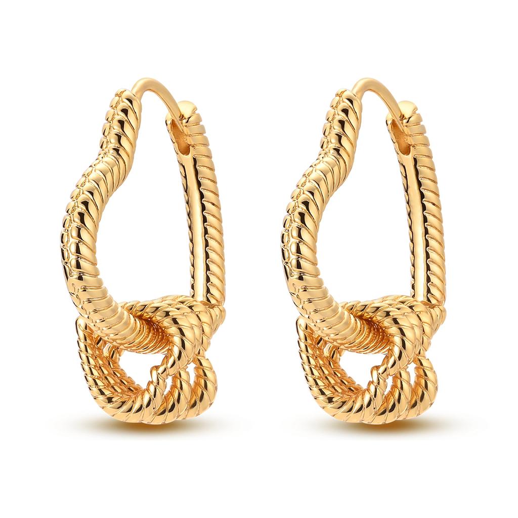 Copper Plated Hoop Earring Original Pendientes Love Heart Shape Classic Style Fashion Jewelry Gift For Woman Mom