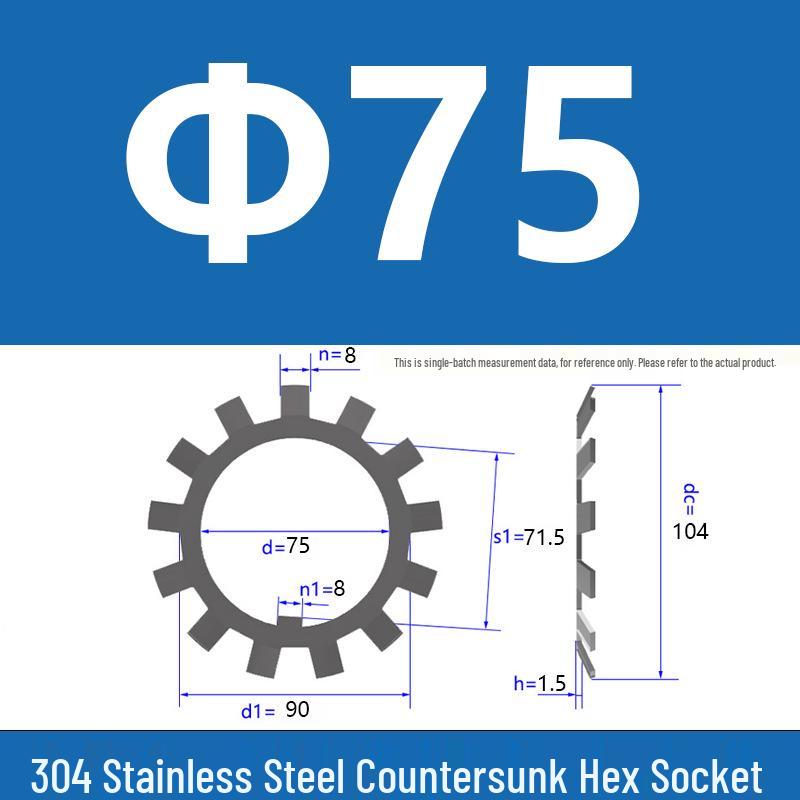 304 Stainless Steel Locking Stop Washer Nut, Round, DIN5406, In Stock