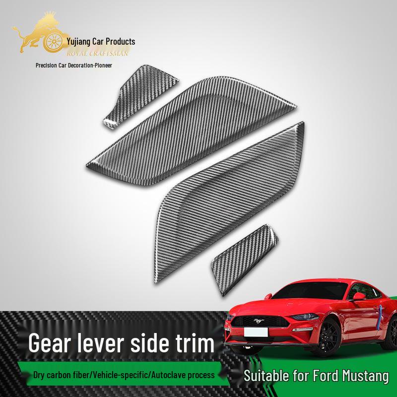 Ford Mustang Dry Carbon Fiber Gear Panel Side Trim