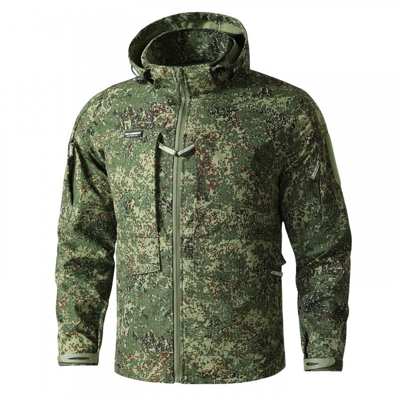 Mens Tactical Camouflage Uniform Set Outdoor Hiking Durable Mesh Reinforced Training Suit