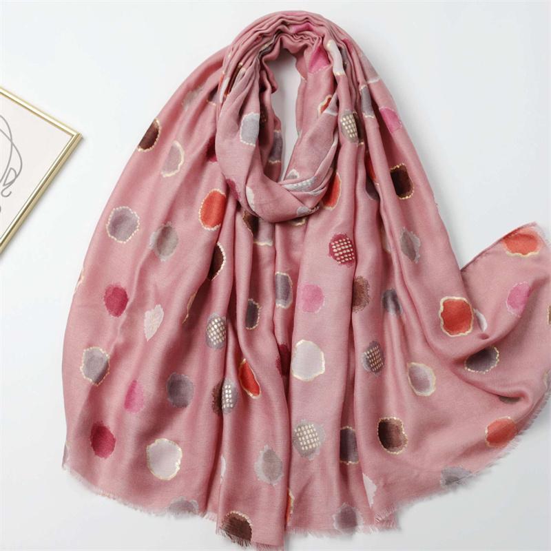 180*90Cm Winter Thick Viscose Scarf Circle Oblong Dot Fringe Cotton Shawls And Wraps Pashmina Stole Bufandas Muslim Sjaal