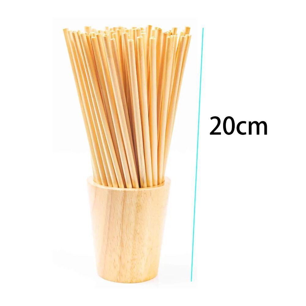 100Pcs Eco-Friendly Wheat Drinking Straws 20cm Degradable Straws Environmentally Straws  Drinkware