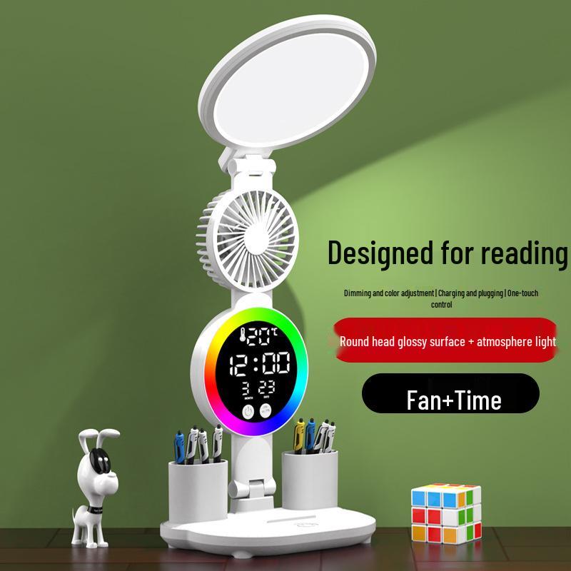 Rechargeable Dual-Use Desk Lamp with Eye Protection – Bright, Foldable, and Smart for Student Reading and Writing.