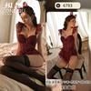 Sex Lingerie Pure Lace Vest Body Sculpting Sexy Small Breasts Gathering Uniform Temptation Perspective Passion 6793