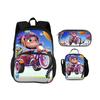 Abby Hatcher Round Front Bag Backpack Pen Bag Ice Bag 3Pcs Set New Cartoon Print Student Boys&Girl Best Birthday Gift for School