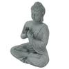 Buddha Statue Ornament Green Sandstone Sculpture Buddhist Sitting Figurine Decoration for Home Living Room Meditation Rooms