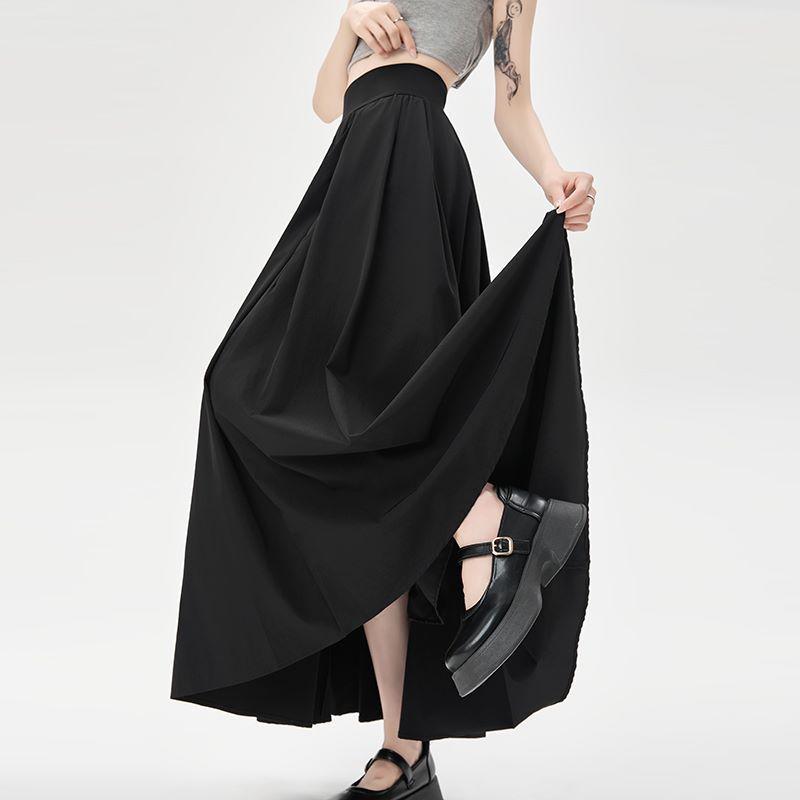 Spring and Summer Drape Chic Skirt Ladies's High Waist Pleated Skirt