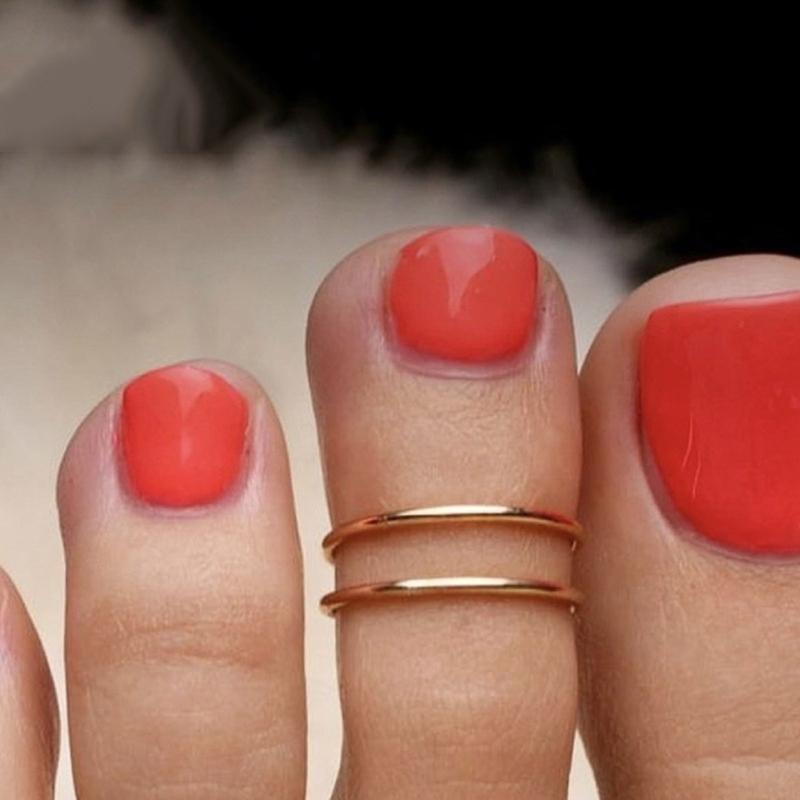 Set of 4 Beach Foot Jewelry Adjustable Toe Rings for Women Girls Vacation Essential Alloy Comfortable Daily Wear