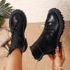 New Martin Boots Women's Autumn Thin Breathable Versatile Platform Locomotive Short Boots Spring and Autumn Single Boots