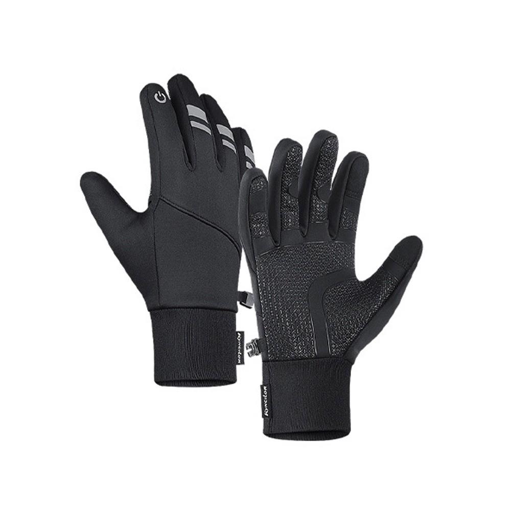

Touchscreen Cycling Gloves Windproof Warm Gloves High Quality Mittens Outdoor Hiking M чёрный