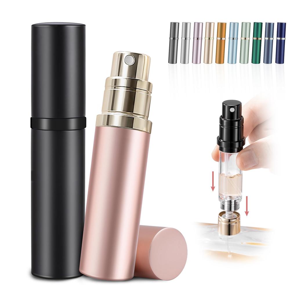 Atomizer in Available in 21 Easy to Portable Perfume Refillable Unisex [Featured anan, Colors, One-Touch Refill, Carry] Atomizer, Leak-Proof, Bottle,