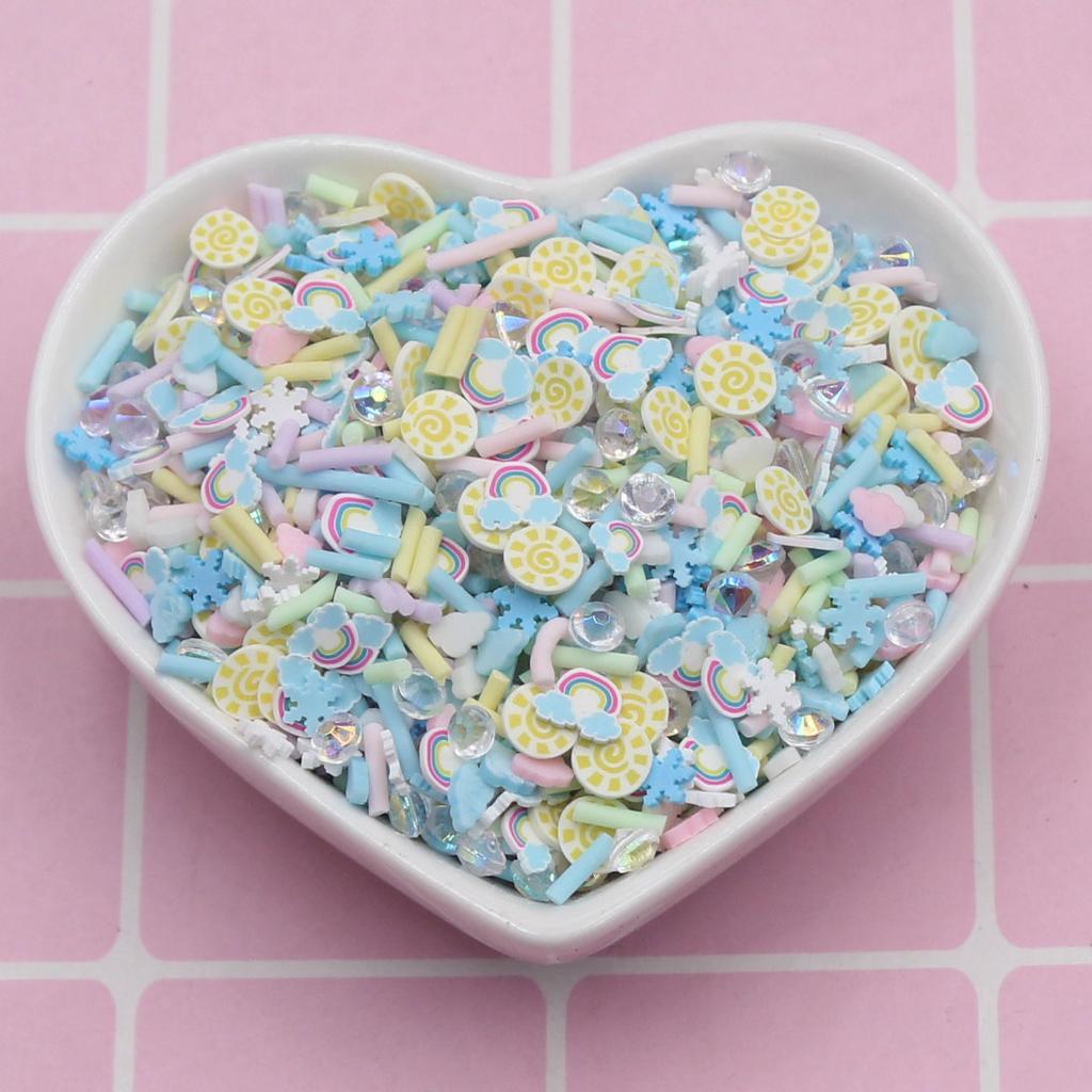 500g Mixed Diamonds Pearls Flowers Shells Polymer Clay Charms Slices Sprinkles for DIY Crafts Shakers Featuring Unique Model