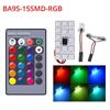 T10 RGB 12Led 15Led 24Led 36Led Car Led Remote Control Rgb Car Led Panel Interior Auto Lights Reading Dome Festoon BA9S Adapter DC 12v Light