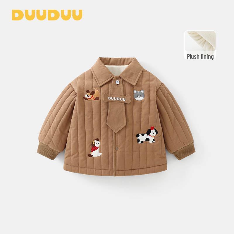 Зимняя стеганая хлопковая куртка DUUDUU для младенцев и мальчиков - Верхняя одежда для малышей 2025 100cm