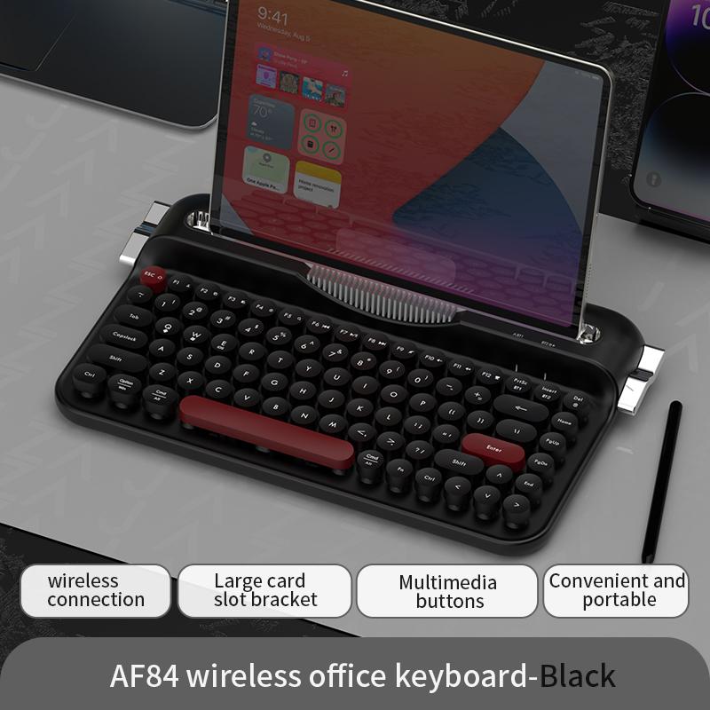 Ajazz AF84 Wireless Membrane Keyboard Ultra Slim Quiet Key Design for Office PC Laptop Typing